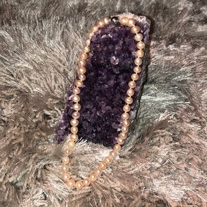Pink pearl necklace